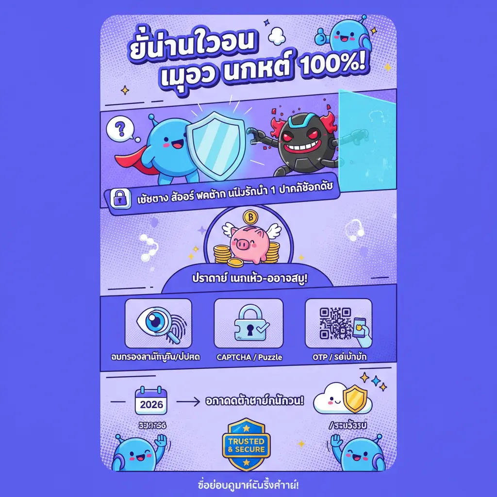 เว็บตรง สล็อต ฝากถอน ไม่มี ขั้นต่ำ 1 บาท ก็ ถอนได้ - การยืนยันตัวตนว่าเป็นมนุษย์